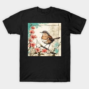 Little Eurasian Wren in Japan Bird Dad Bird Watcher Wren Ornithology T-Shirt